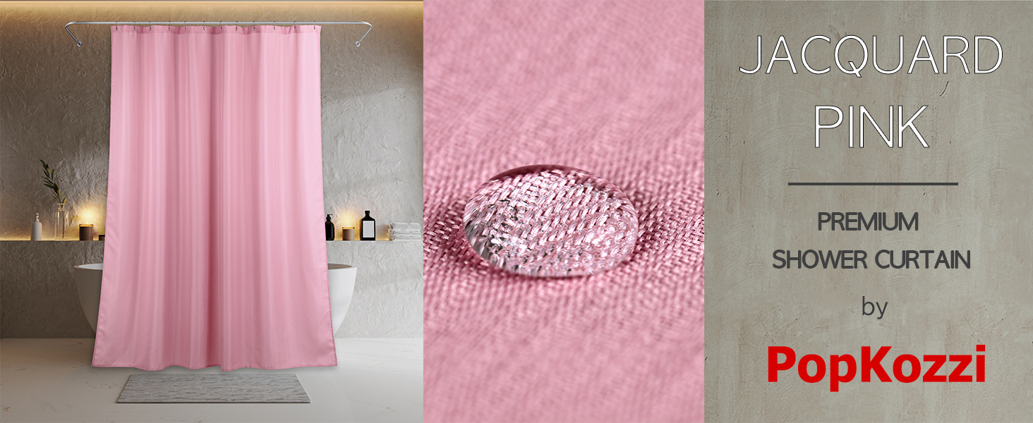 Duschvorhang Rosa Schleife – 200x200 Cm, Wasserabweisend & Schimmelresistent, Mit Gewichtetem Saum