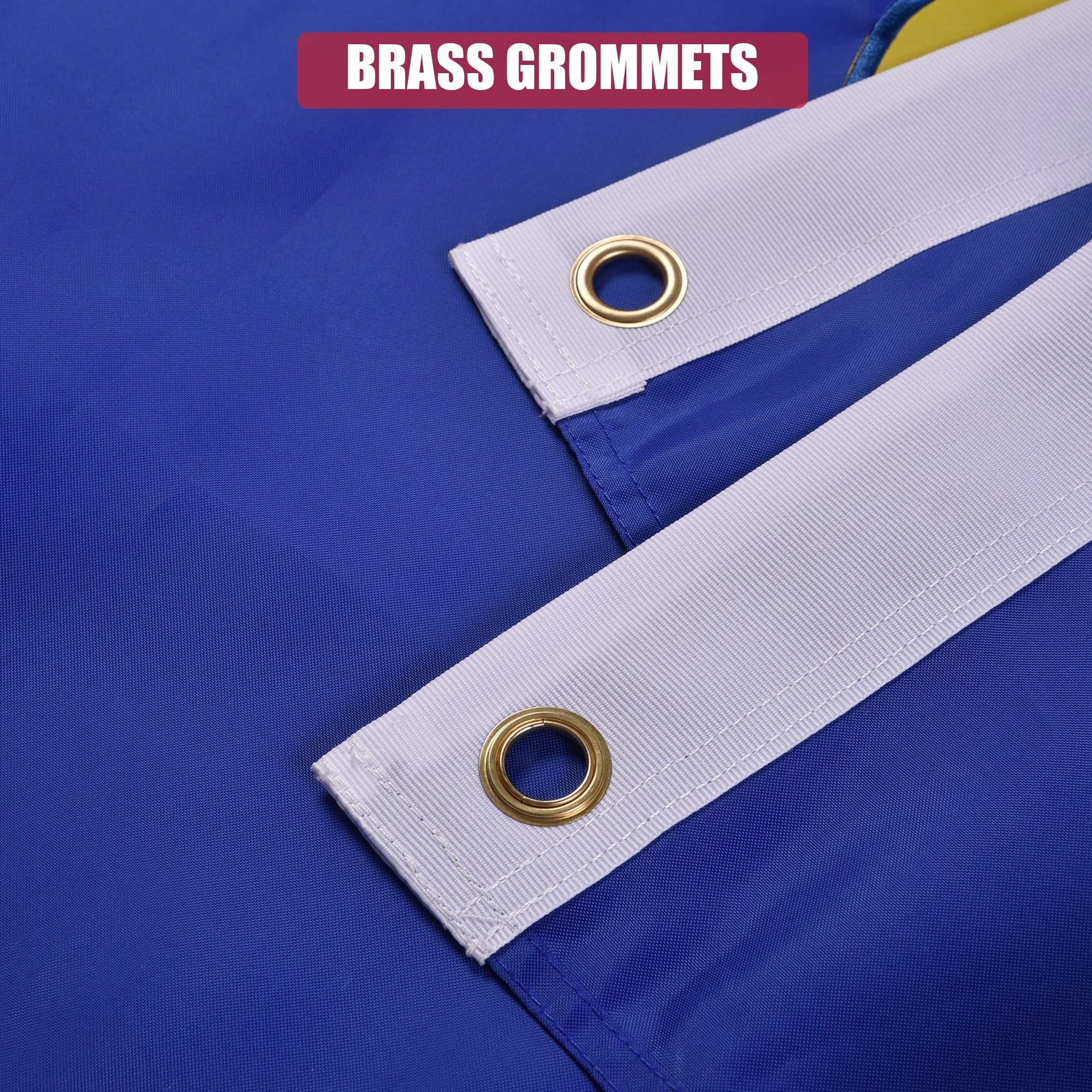 VICDRIA Bandera del estado de Oregon de 4 x 6 pies, poliéster bordado de lujo, resistente o duradero, para interiores y exteriores, rayas cosidas y ojales de latón