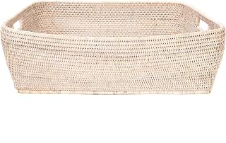 Artifacts Rattan Basket, One Size, White Wash