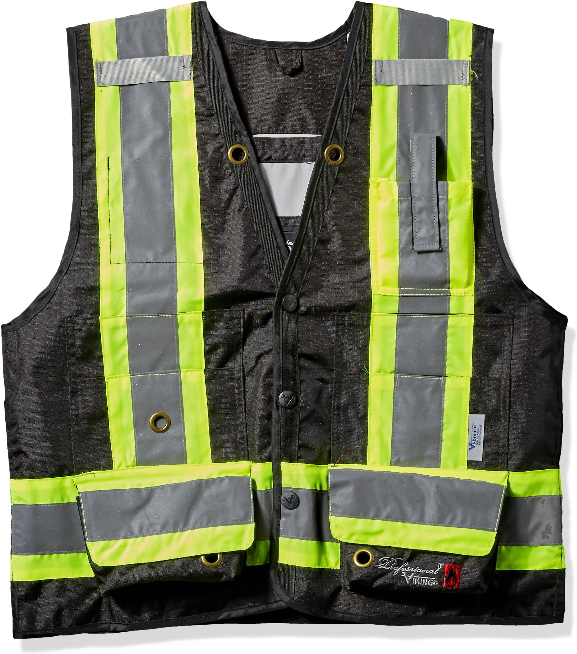 Men's Professional Journeyman FR Surveyor Safety Vest - Hi Vis Flame Retardant Ripstop Fabric