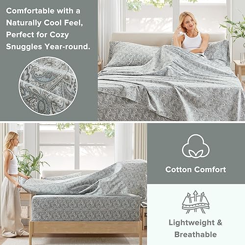 Vista 122 de Comfort Spaces - Sábanas con fundas de almohada Gris diamante