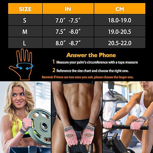 Miniatura 6 de ihuan Nuevos guantes de entrenamiento transpirables para mujeres y hombres, no más sudor y protección completa de la palma de la mano, ejercicio,