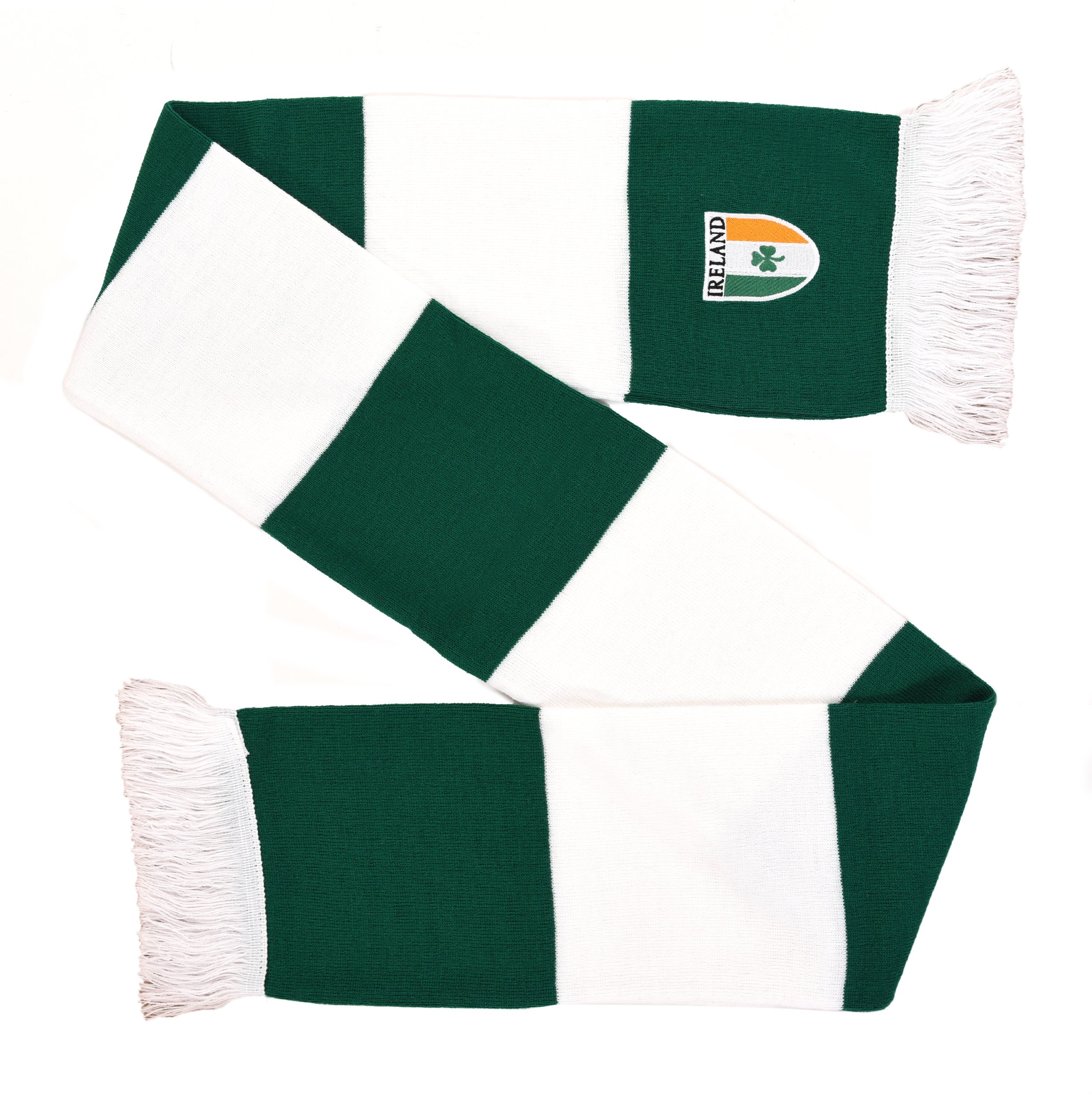 Euroscarves Unisex Éire Ireland Soccer Knit Scarf (Embroidered)