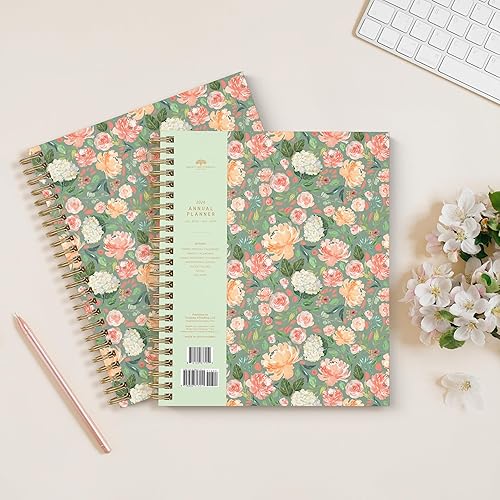 Miniatura 8 de Bright Day - Agenda anual floral 2024 de Bright Day, anual, mensual, semanal, diario, encuadernada en espiral, agenda fechada, tapa flexible,