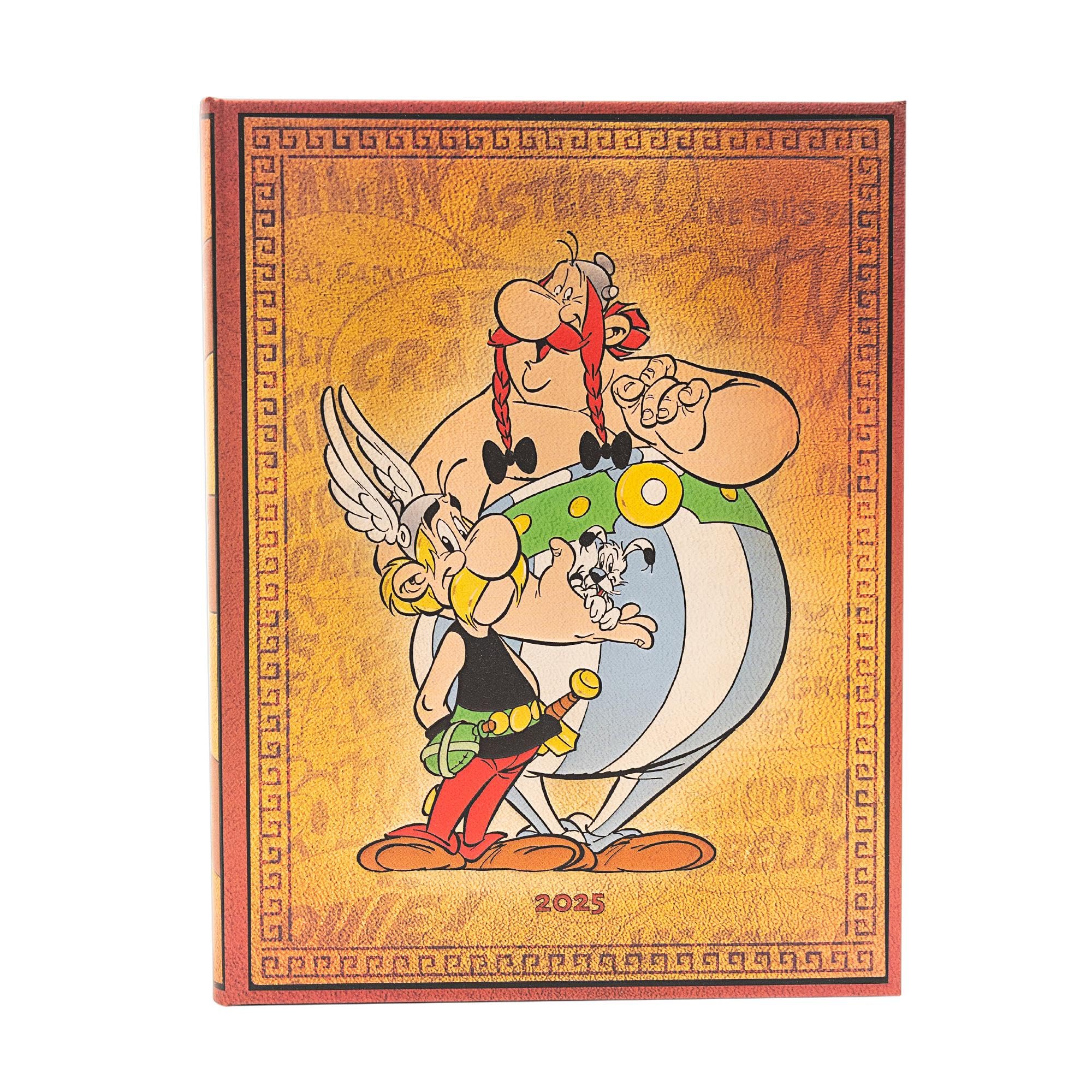 Kalendarz Paperblanks 2025 Asterix & Obelix Ultra Dzienny: jeden dzień na stronie, zamykany na gumkę, Papier 80 GSM
