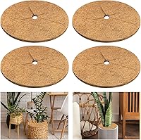 Legigo 4-Pack 14 Inch Coconut Fiber Mulch Rings - Natural Coco Coir Tree Protectors for Weed Control, Moisture Retention & Plant Protection