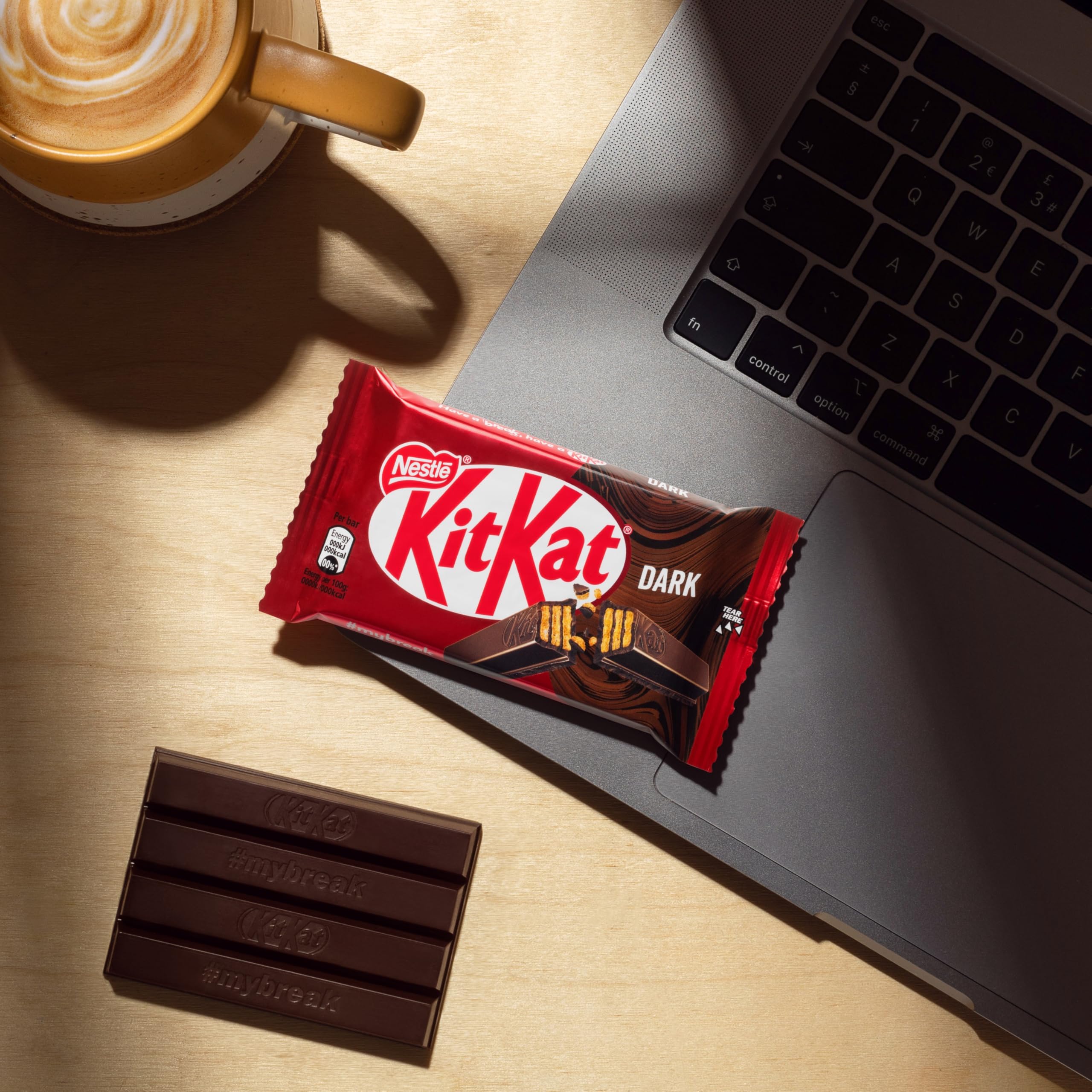 KITKAT Dark Wafer ricoperto di Cioccolato Fondente, 24 Snack da 41,5g (996g)