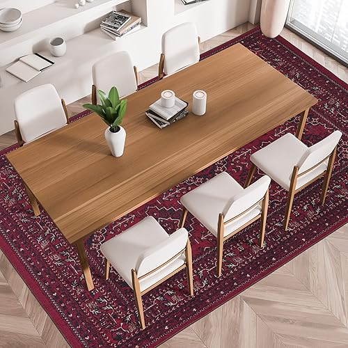 Miniatura 14 de Alfombra lavable a máquina con parte trasera antideslizante y resistente a las manchas, respetuosa con el medio ambiente, apta para familias y