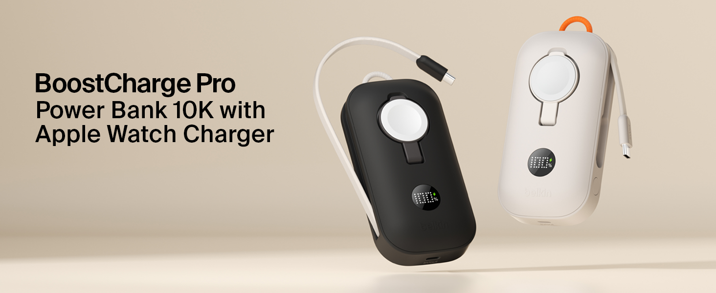 スマホアクセサリー Belkin BoostCharge Pro Power Bank 10K Belkin BoostCharge Pro 10000mAh Power Bank with Apple Watch