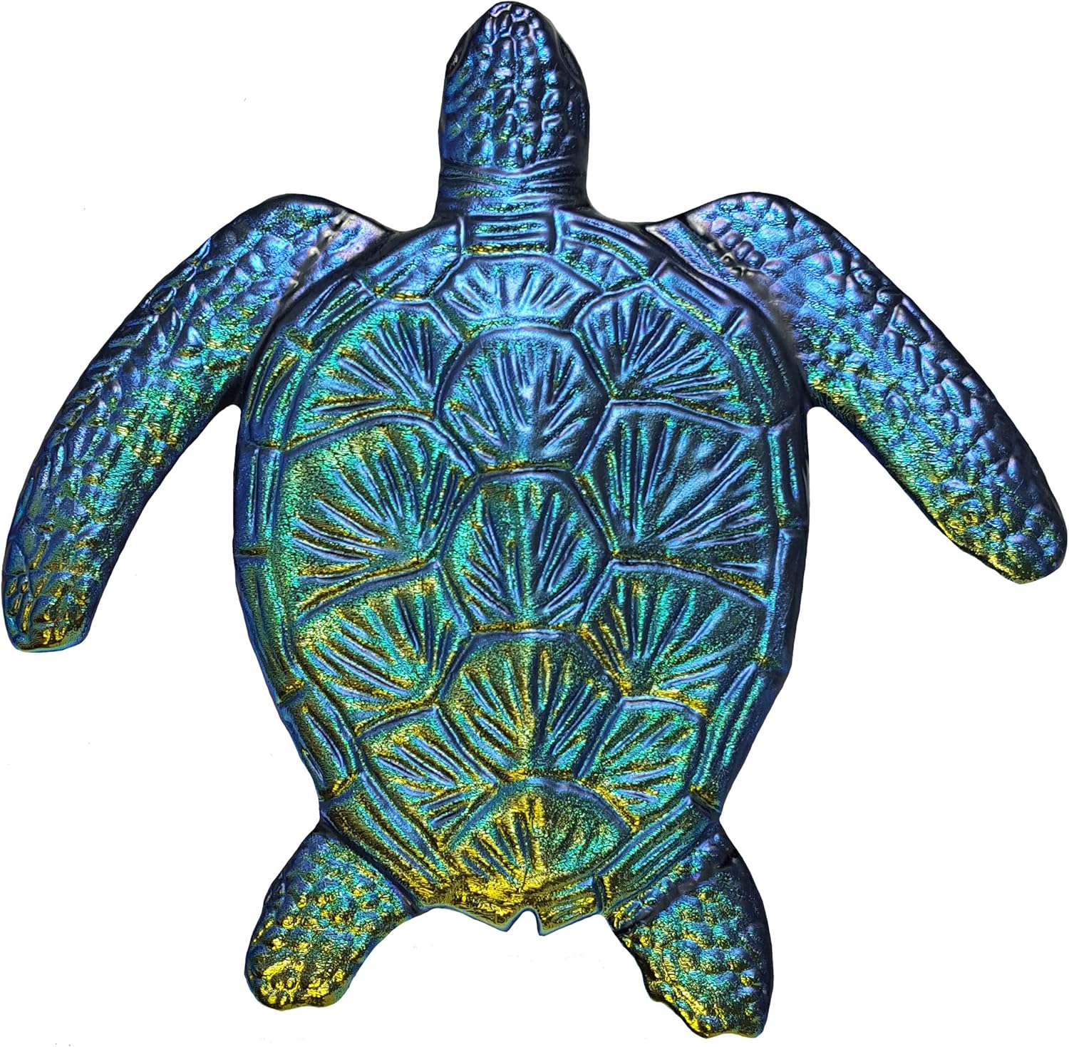Metallic Loggerhead Turtle (Fusion Series) Ceramic Swimming Pool Mosaic (6", Caribbean)