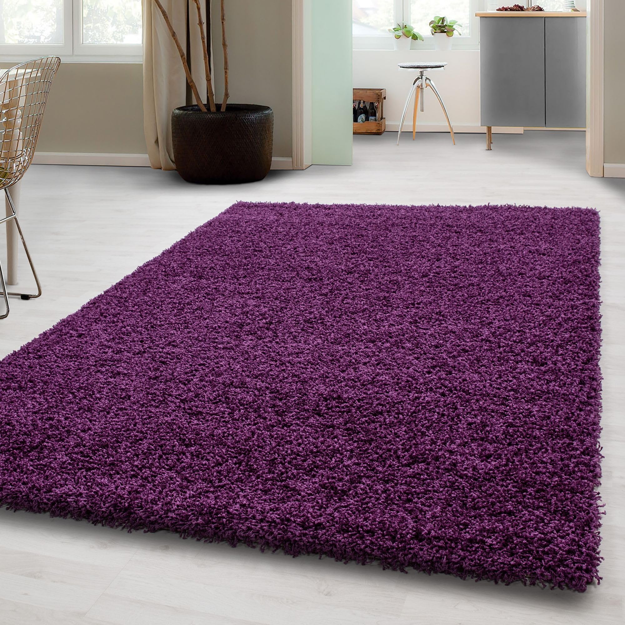 Carpetsale24 Shaggy Hochflor Teppich weich flauschig modern einfarbig Perfekt für Wohnzimmer für Wohnzimmer Schlafzimmer Flur