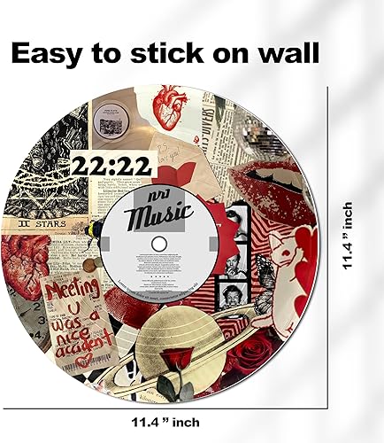 Miniatura 4 de TracyArt Decoración hippie, carteles para estética de habitación, decoraciones Y2K, decoración de discos, 4 piezas de 12 pulgadas