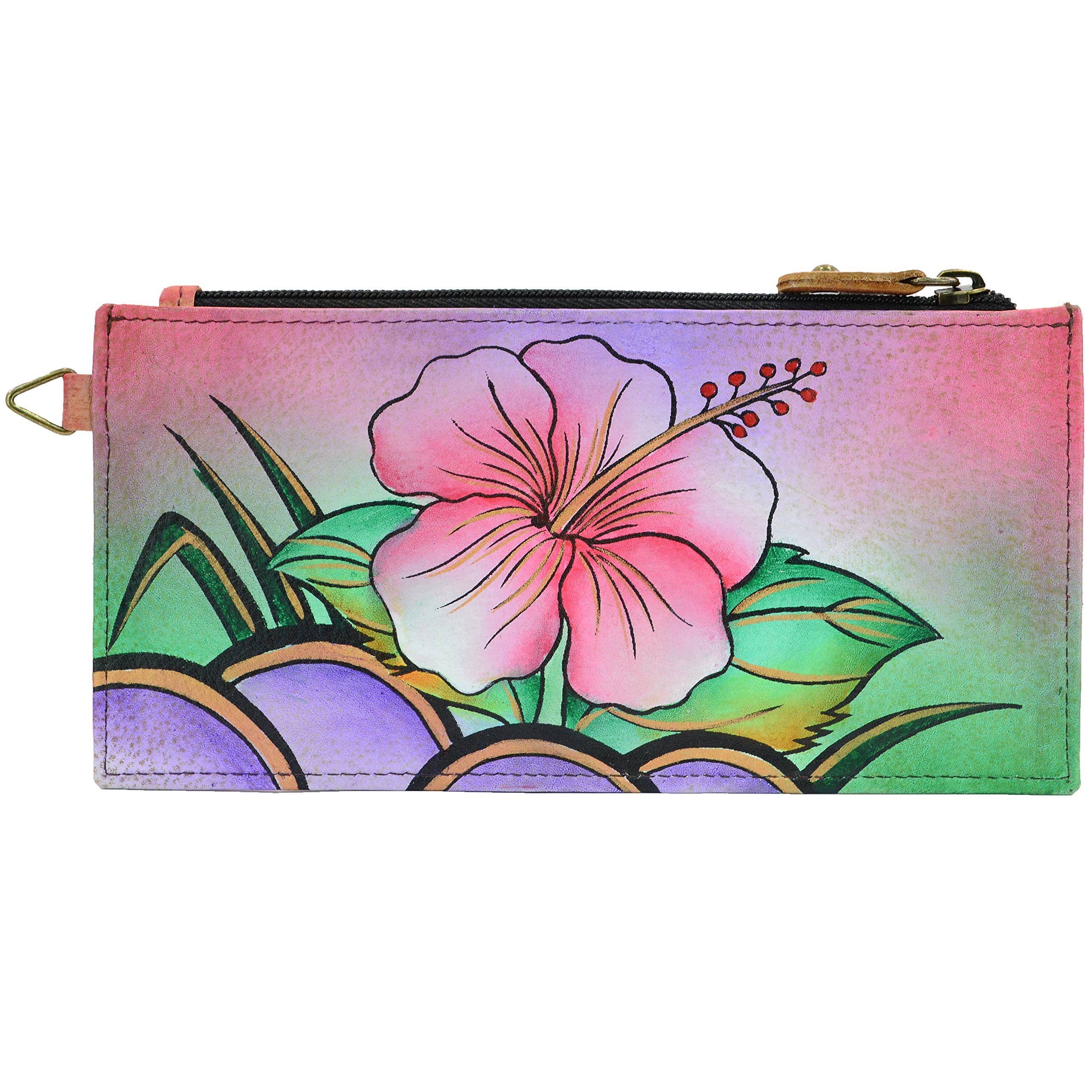 Anna by AnuschkaWomen's Hand Painted Genuine Leather Organizer Wallet