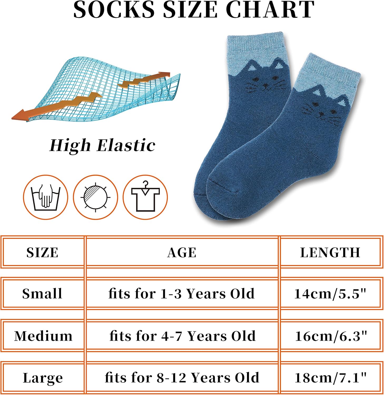 LANLEO Kids Wool Socks For Toddlers Boys Girls Hiking Winter Warm Cozy Thick Heavy Thermal Crew Boot Socks 6 Pairs - Image 6