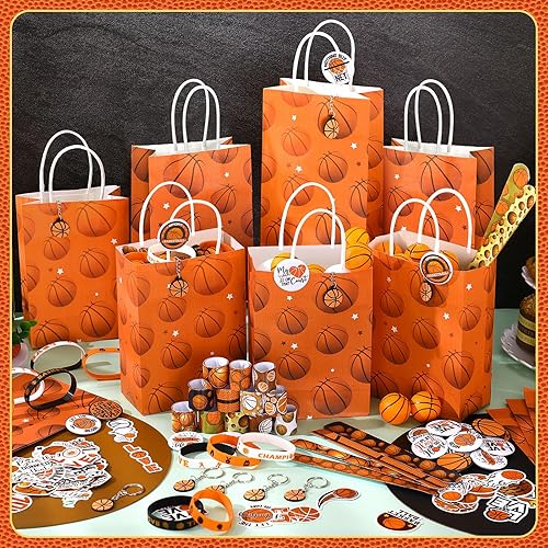 Miniatura 4 de Aoriher 194 piezas de baloncesto recuerdo de fiesta de cumpleaños deporte a granel regalo de baloncesto bolsa de golosinas relleno mini pelota de