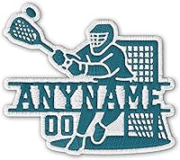 VIBLYSTIC Custom Lacrosse Goalie Personalized Embroidered Iron-On Patch for Jackets, Uniforms, Backpacks - Sport Name DIY Decor
