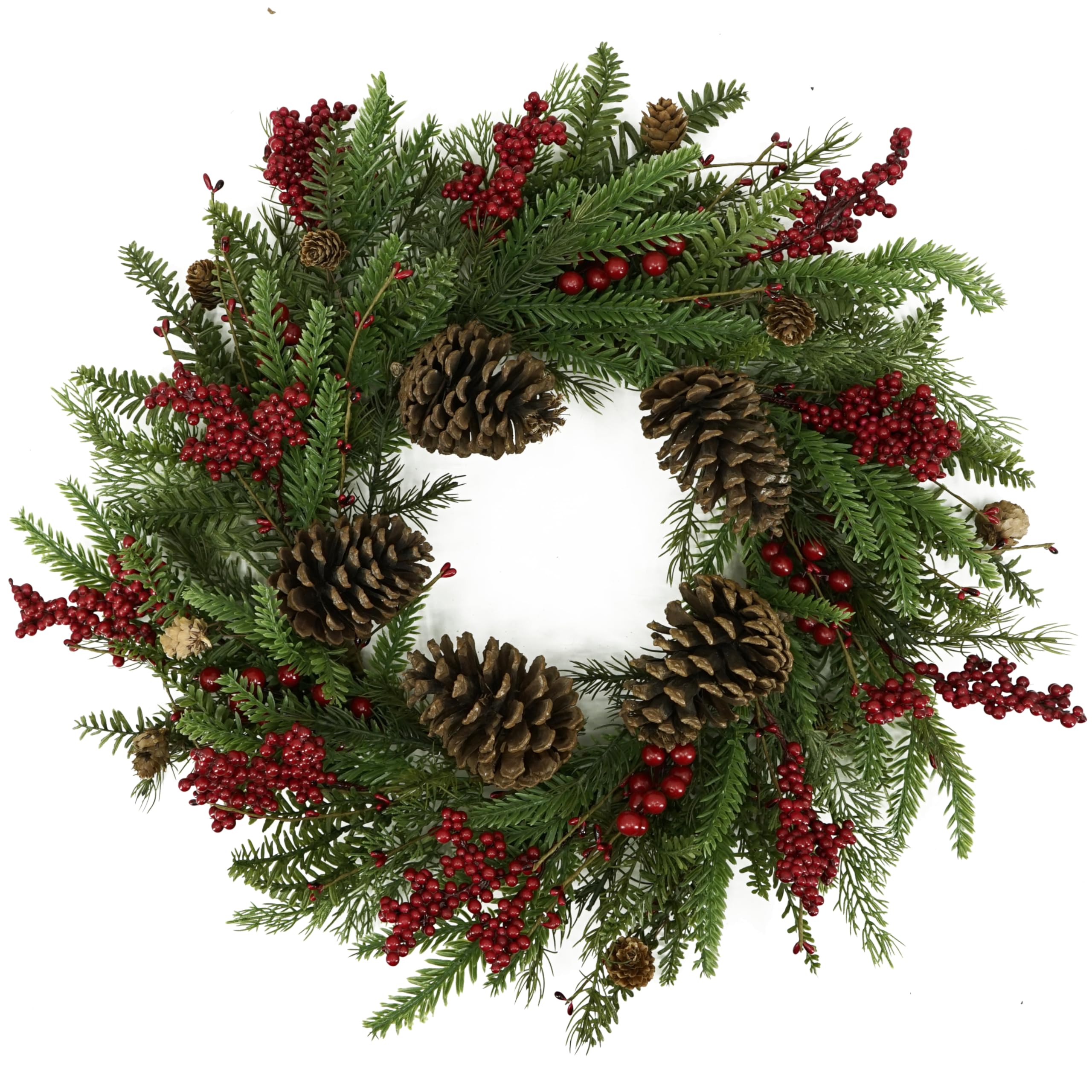 Artificial Christmas Wreaths for Front Door Winter Door Wreath with Big Pine Cones,Pine Needles,Christmas Berry for Front Door Farmhouse Indoor Outdoor Holiday Home Decor (similar in stock)