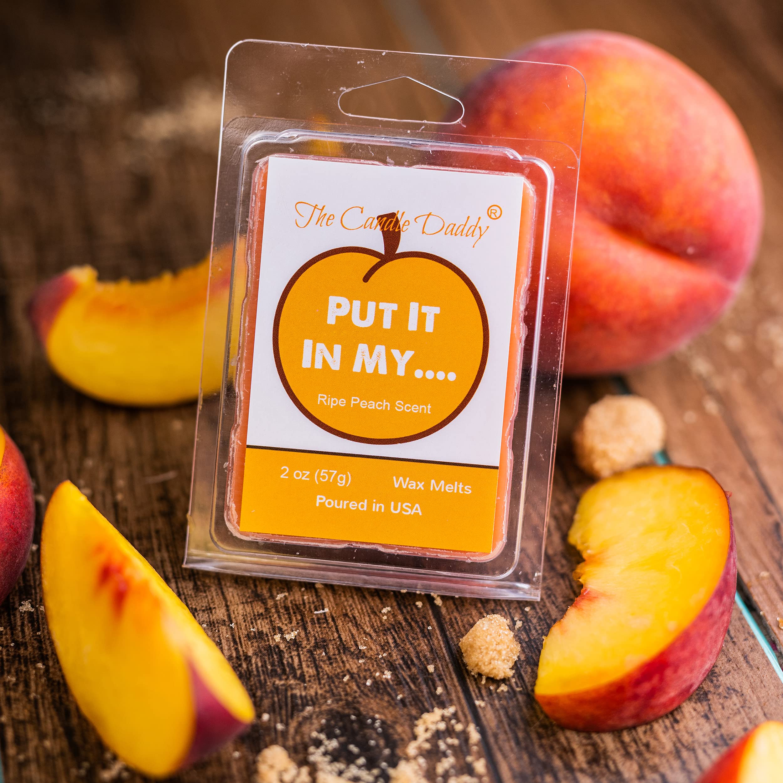 Put It in My... - Ripe Peach Scented Wax Melt - 1 Pack - 2 Ounces - 6 Cubes - Poured in USA