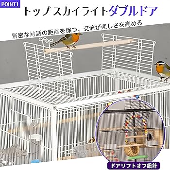 引越しの為値下げ！鳥かごセット 大小 2個 グリーン ブルー 楽天市場】大型鳥かご インコ ケージ 鳥かご 組立簡単