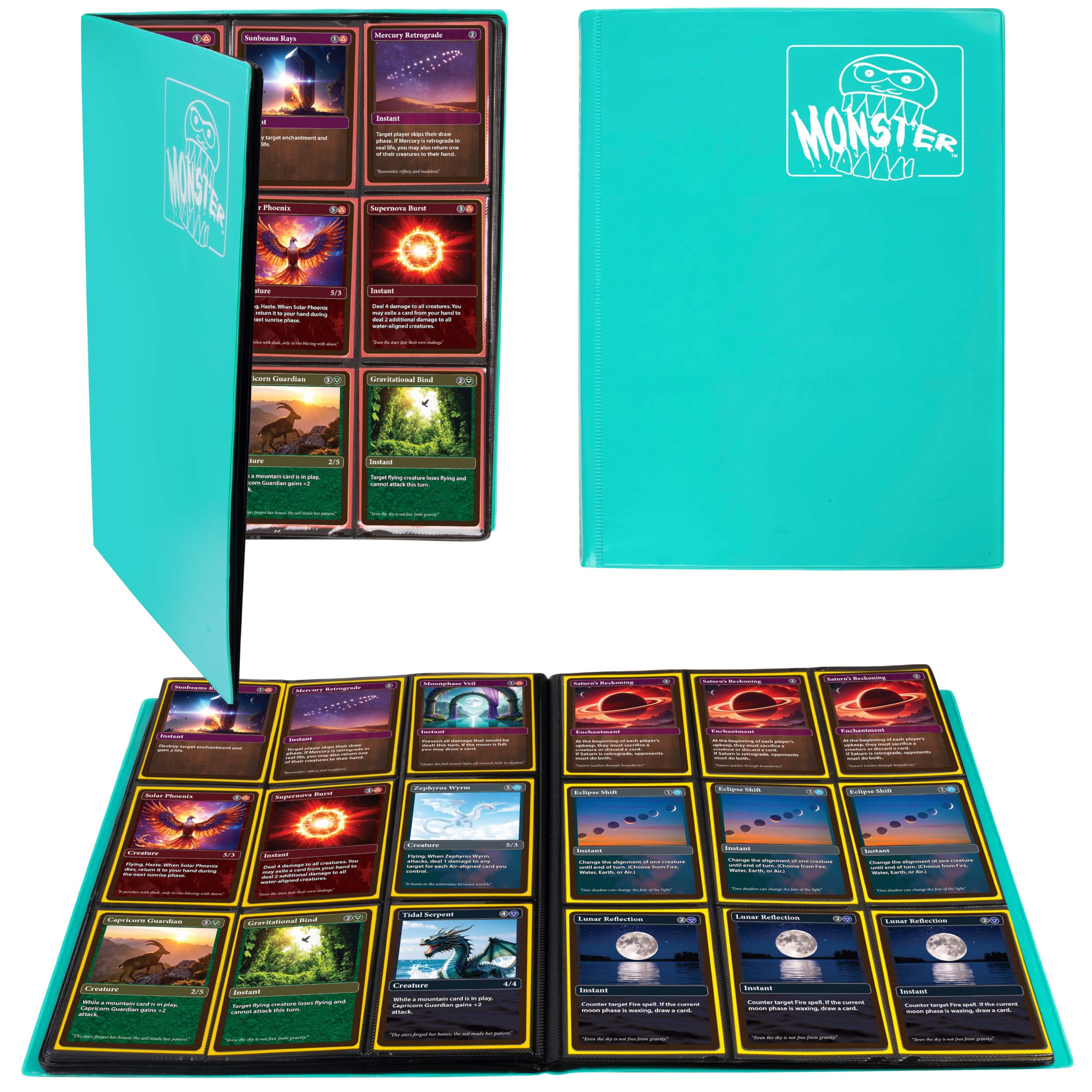 Amazon.com: Monster 9 Pocket Trading Card Album- Matte Teal Binder