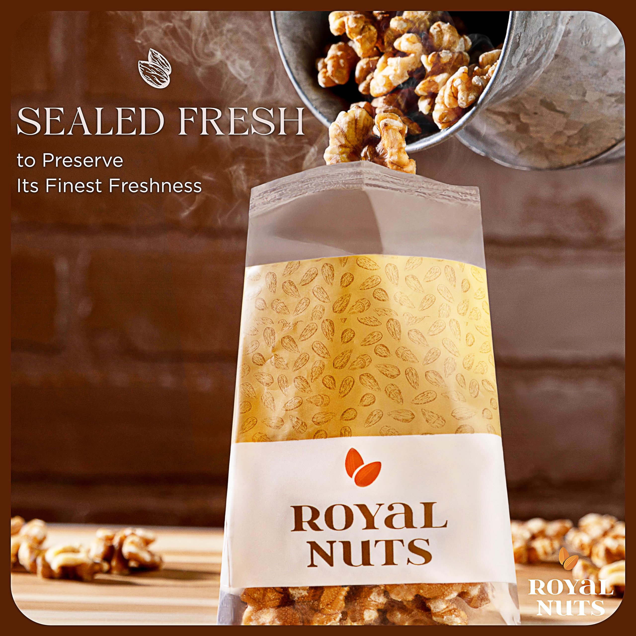 Royal Nuts Gift Basket – Mothers Day Gifts for Mom & Wife, Gourmet Mixed Nuts in Reusable Wooden Crate, Healthy Mothers Day Gift for Grandma & Family