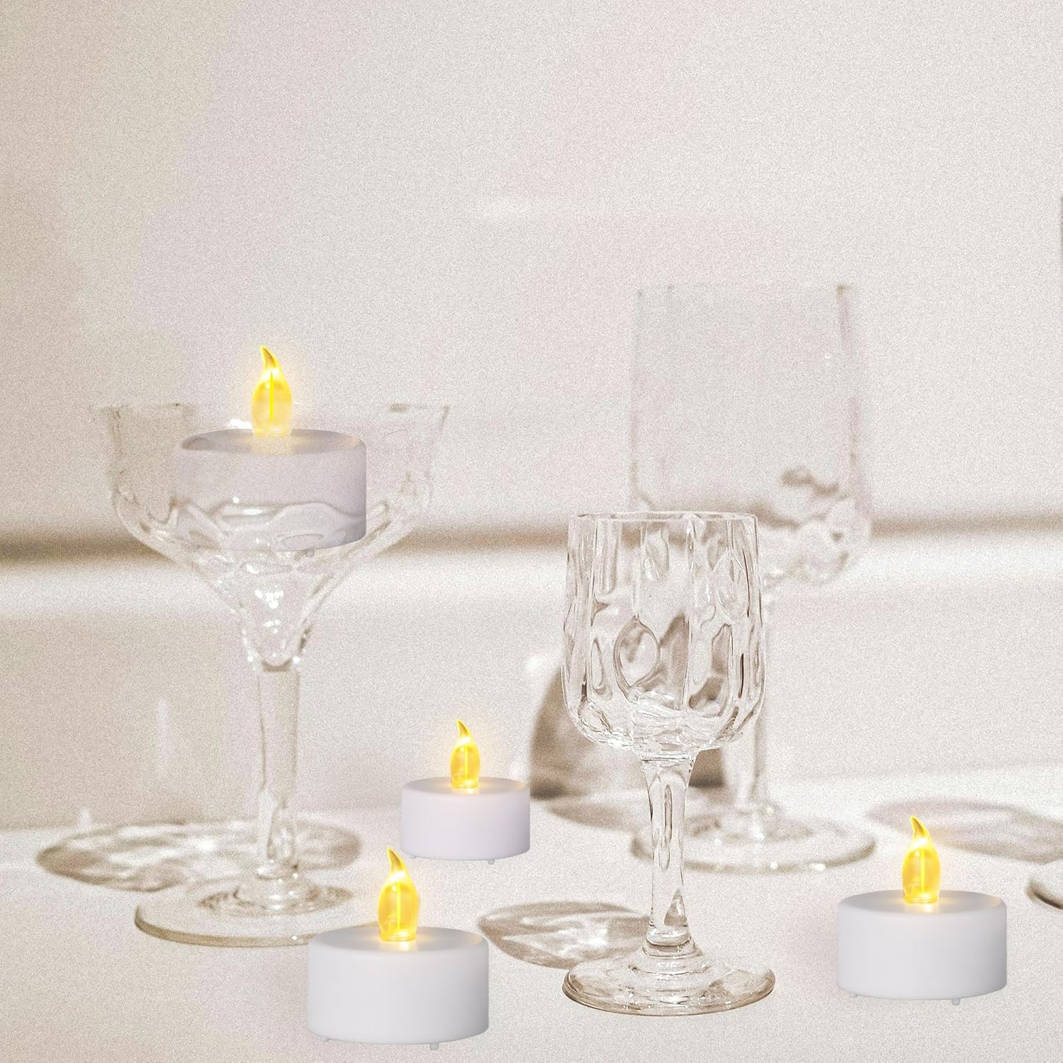 200PCS Flameless LED Tea Lights Candles, Realistic and Bright Flickering Long Lasting 200Hours Battery-Powered, Ideal Party, Wedding, Birthday,Halloween, Christmas ,Home, Table Decoration WarmYellow