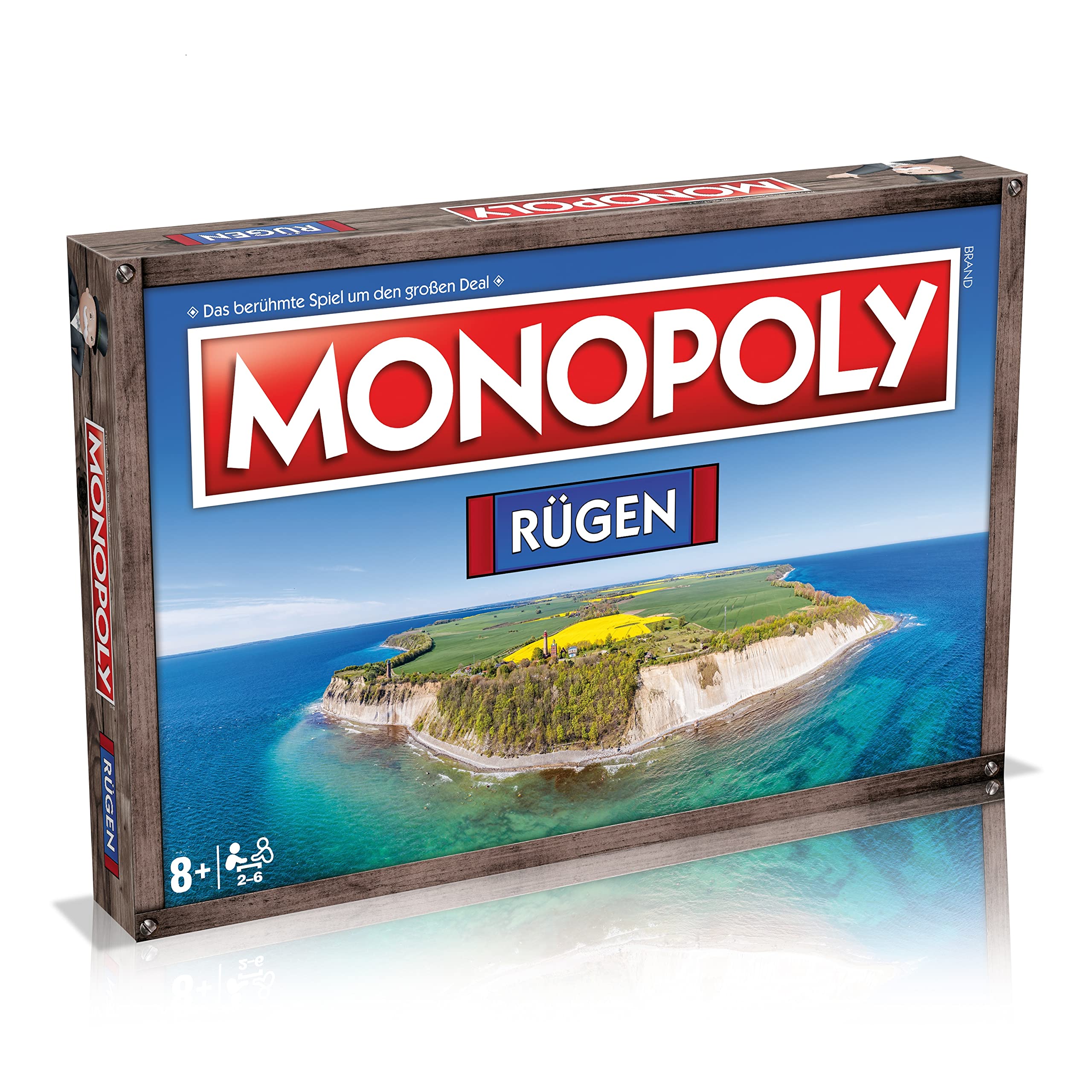 Winning Moves Monopoly - Rügen Brettspiel Gesellschaftsspiel Spiel, 2-6 Spieler, ab 8 Jahren, Insel-Thema, 120 Minuten Spielzeit