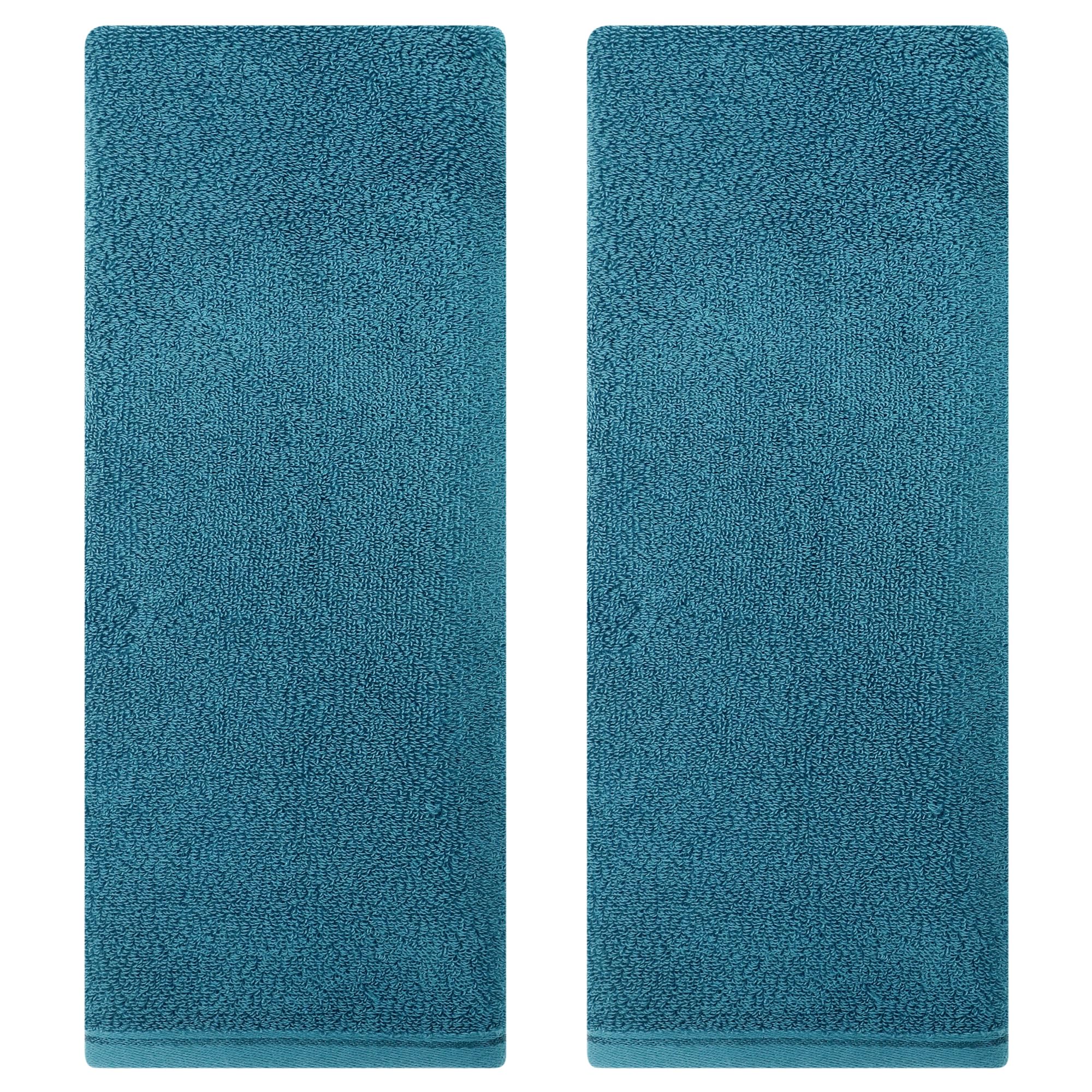 HMETOL Solid Cotton Soft Absorbent Hand Towel Set for Bath