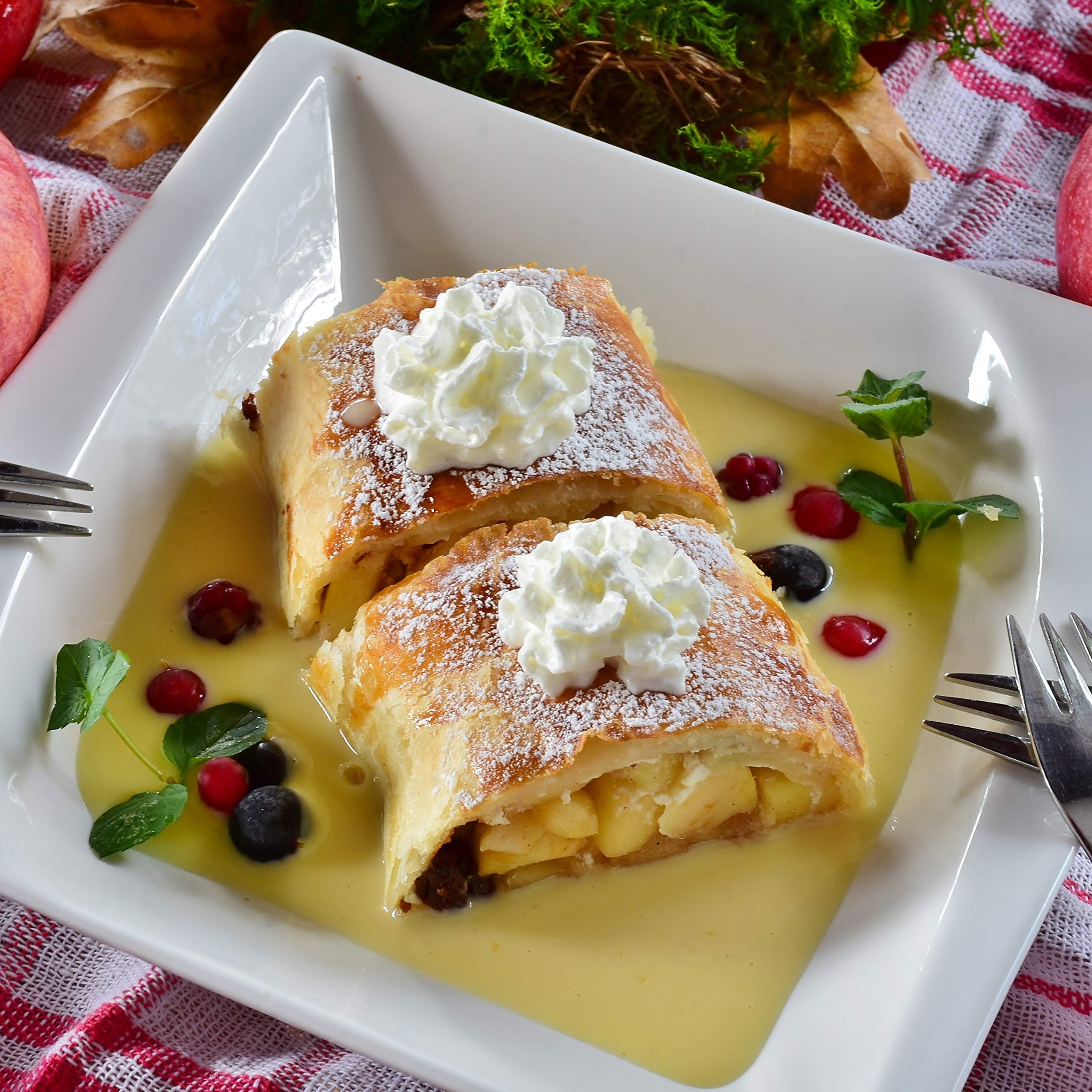 MARCO POLO Dunst-Obst APFEL-STÜCKE 12x Füllmenge 4,6KG ATG 4,05KG eingelegte Obst-Konserve für Apfel-Mus-Mark-Torten-Kuchen ohne Zuckerzusatz natürlich knackig spritzig-süß