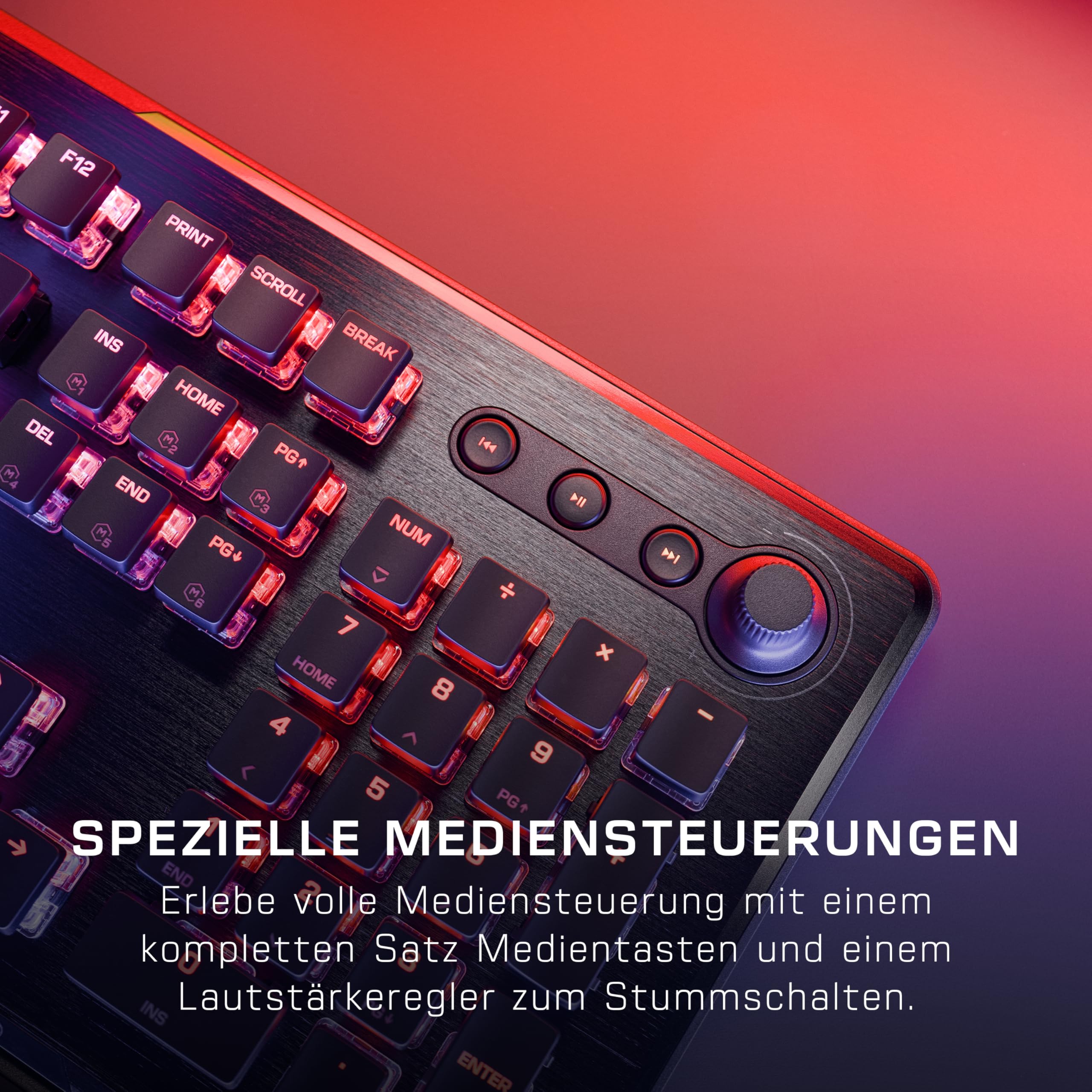 Turtle Beach Vulcan II Mechanische PC Gaming-Tastatur Tactile Titan II Schalter DE Layout