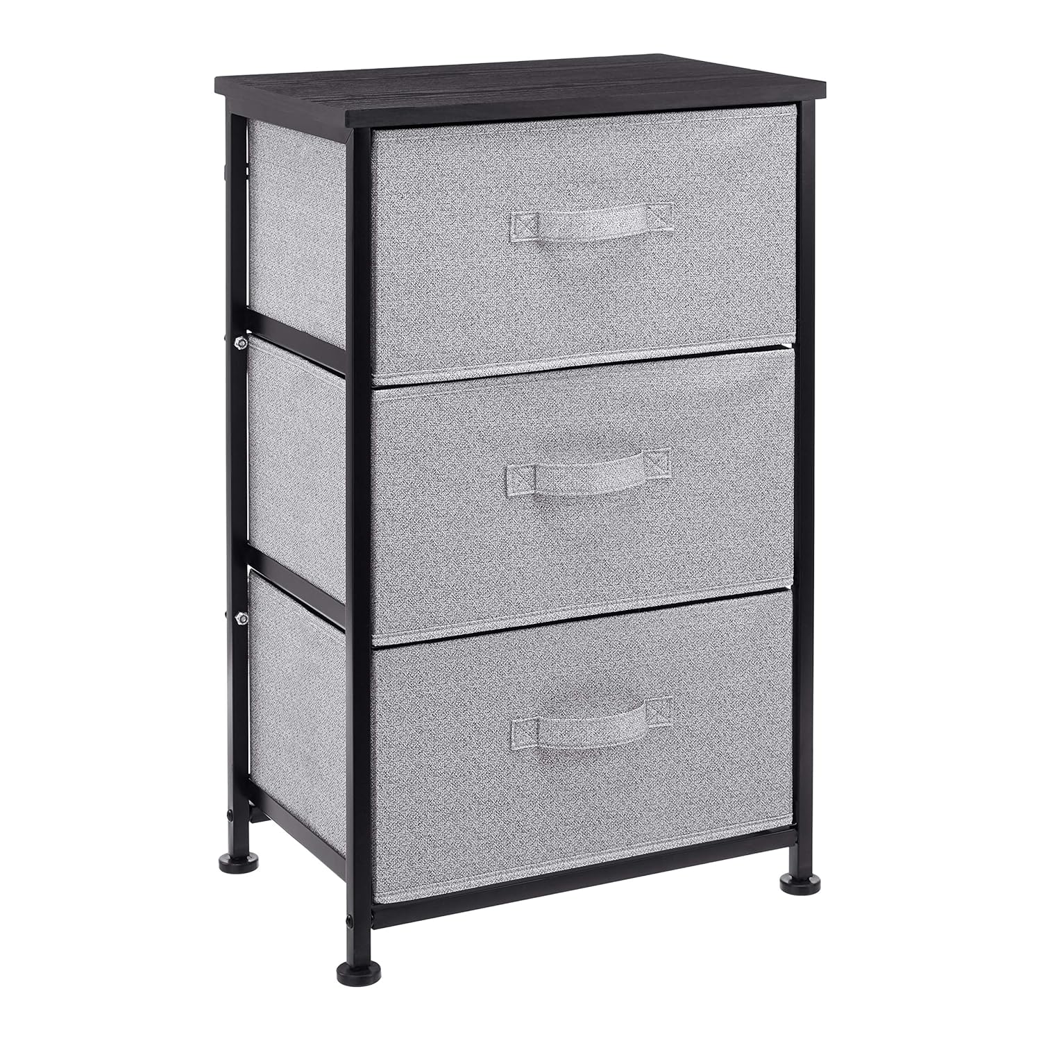 AmazonBasics Fabric 3Drawer Storage Organizer Unit for Closet, Black