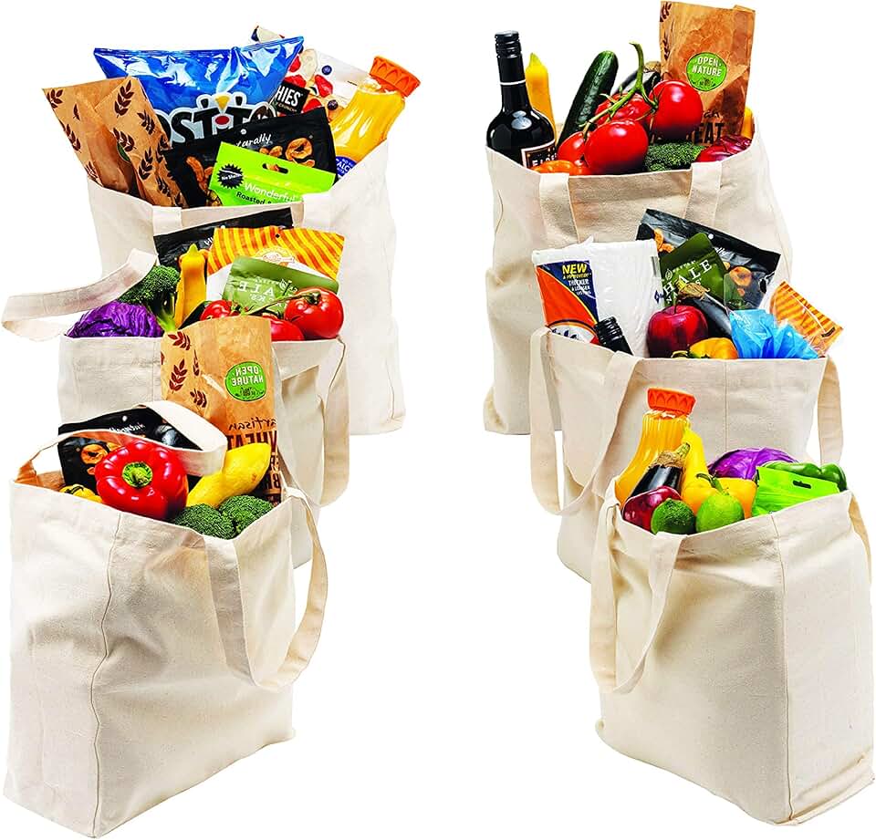 canvas grocery bags