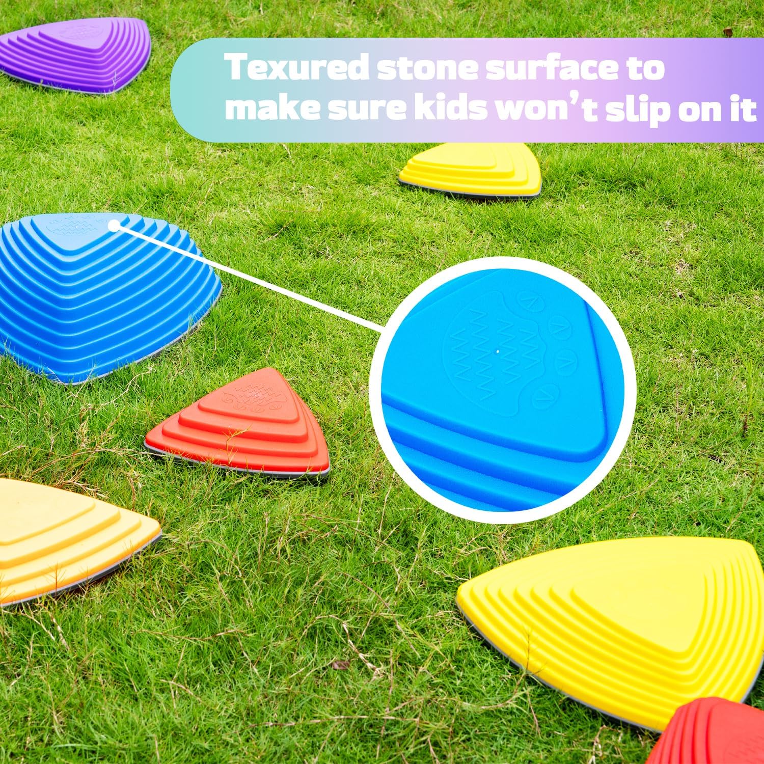 6 Piedras De Paso Para Niños Iluminan El Equilibrio De Rana Al Aire