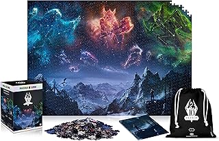Good Loot Skyrim: 10. rocznica | puzzle 1000 elementów | w zestawie plakat i torba | 68 x 48 | dla dorosłych i dzieci w wieku od 14 lat | idealna na prezent świąteczny i urodzinowy | gra