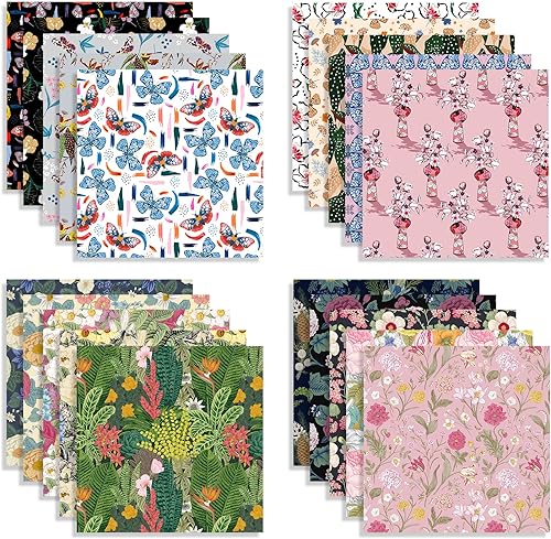 Vista 16 de Juego de 10 paquetes diferentes de papel de origami de 6 pulgadas, cuadrados, de doble cara, colores vivos, creación, fácil de plegar, manualidades