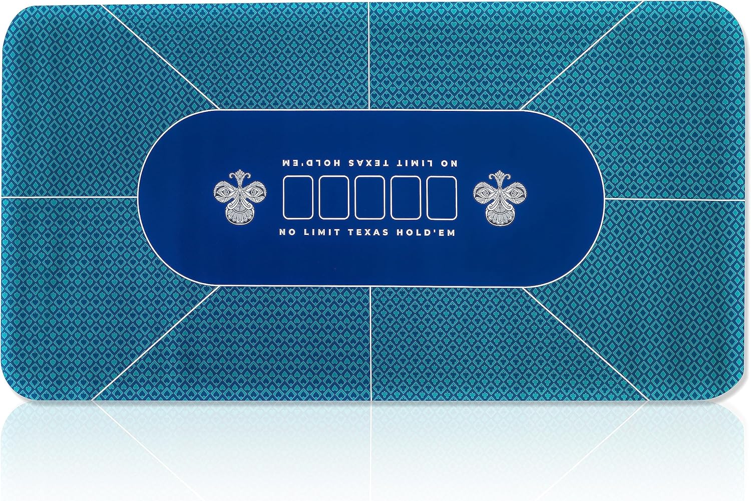 Trademark Innovations Texas Holdem Poker Mat Poker Felt Table Cover Fold Up Poker Table with Carrybag