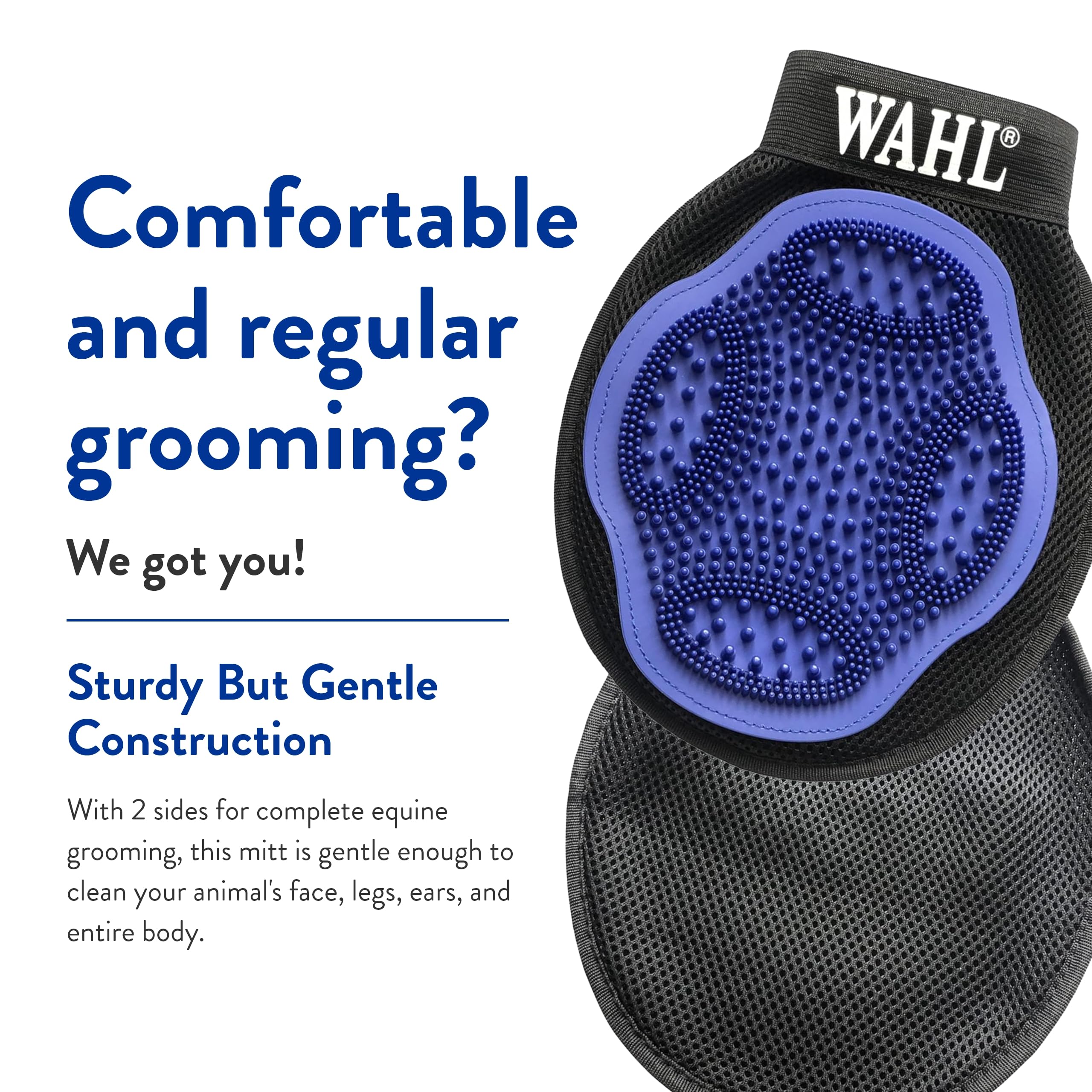 Wahl Horse Grooming Mitt - Gentle Horse Brush -3
