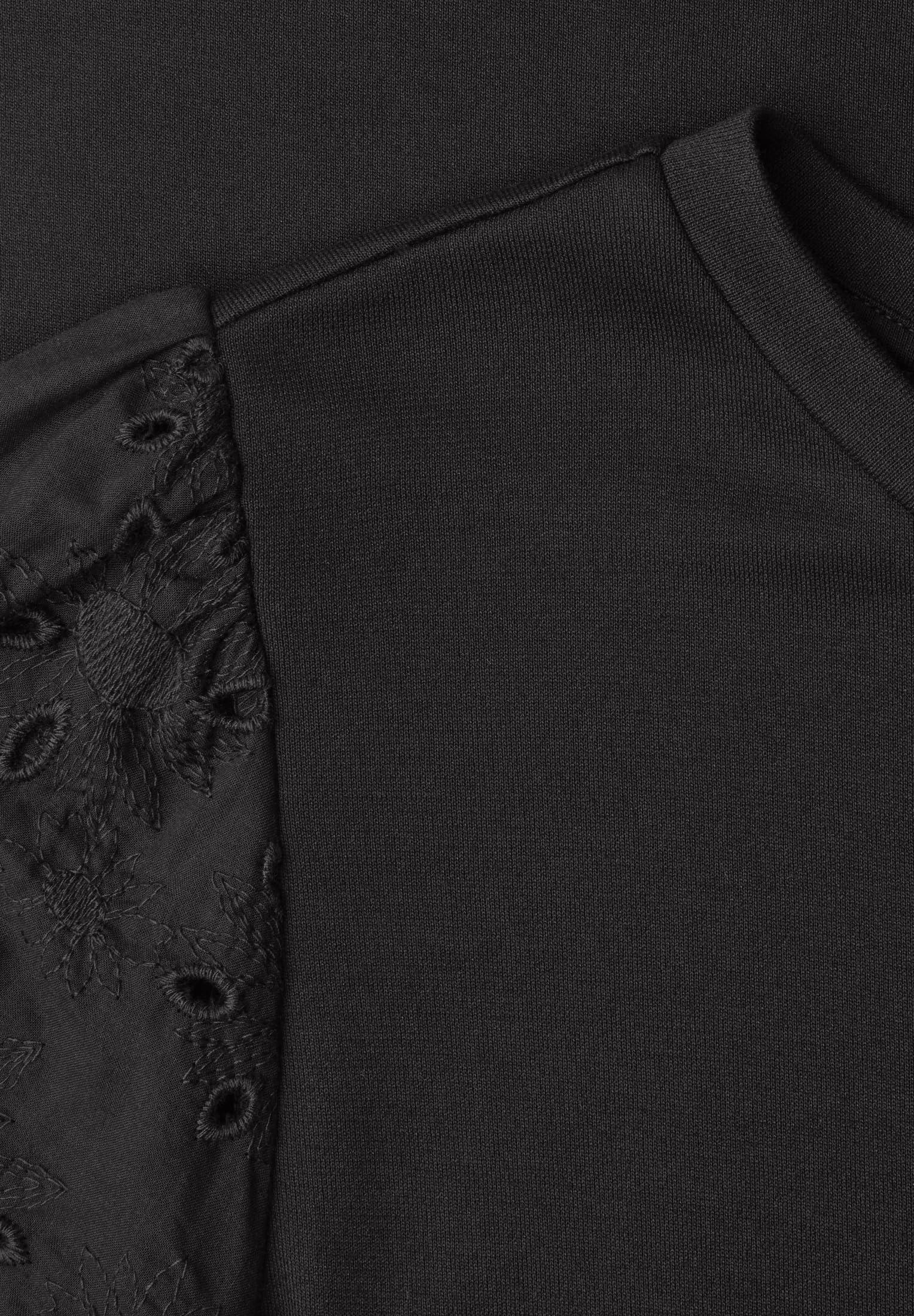 Street One Studio Knielanges Kleid mit Embroidery Ärmeln