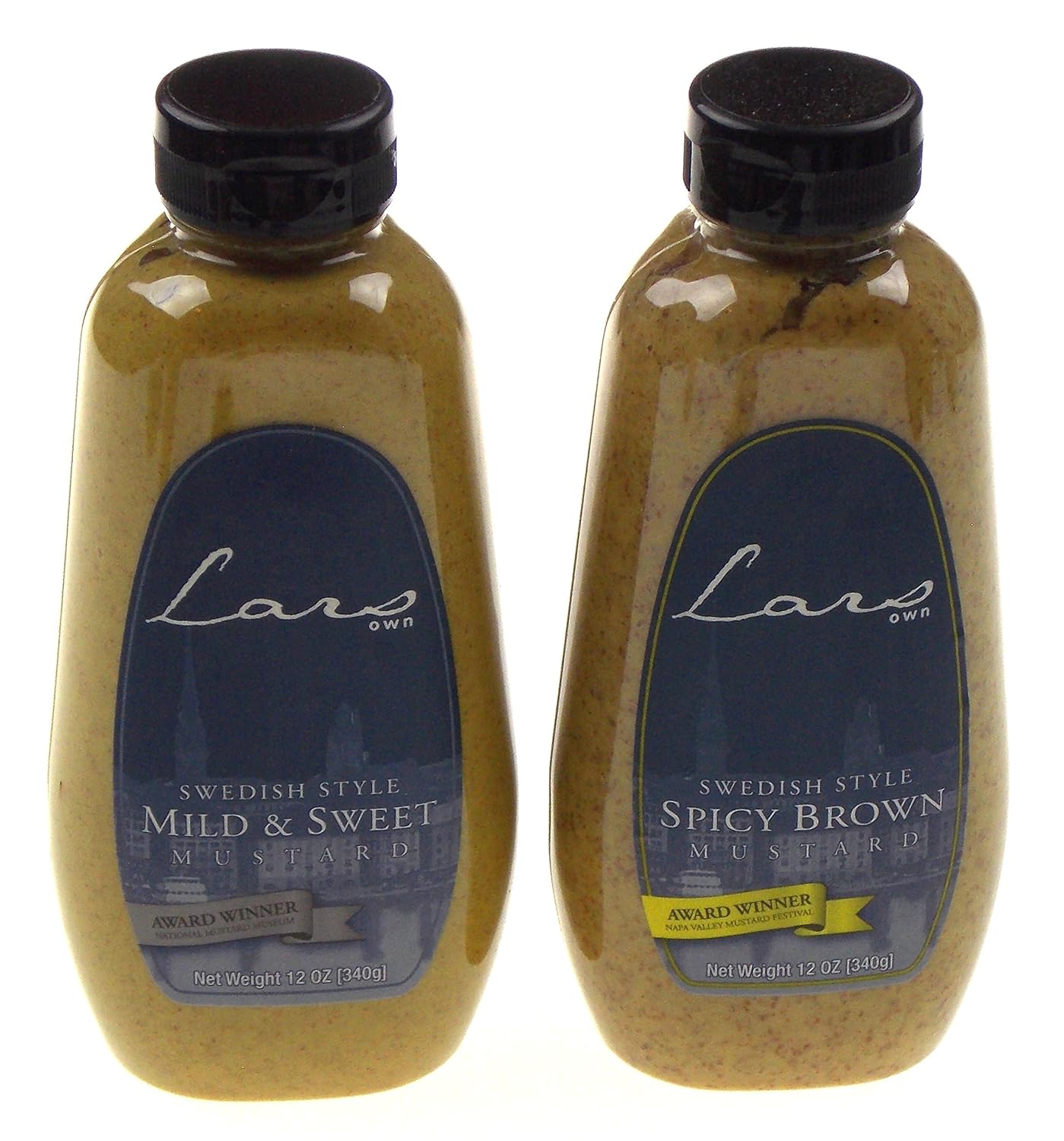 Lars Own Swedish Mustard Gift Set Bundle with Mild & Sweet