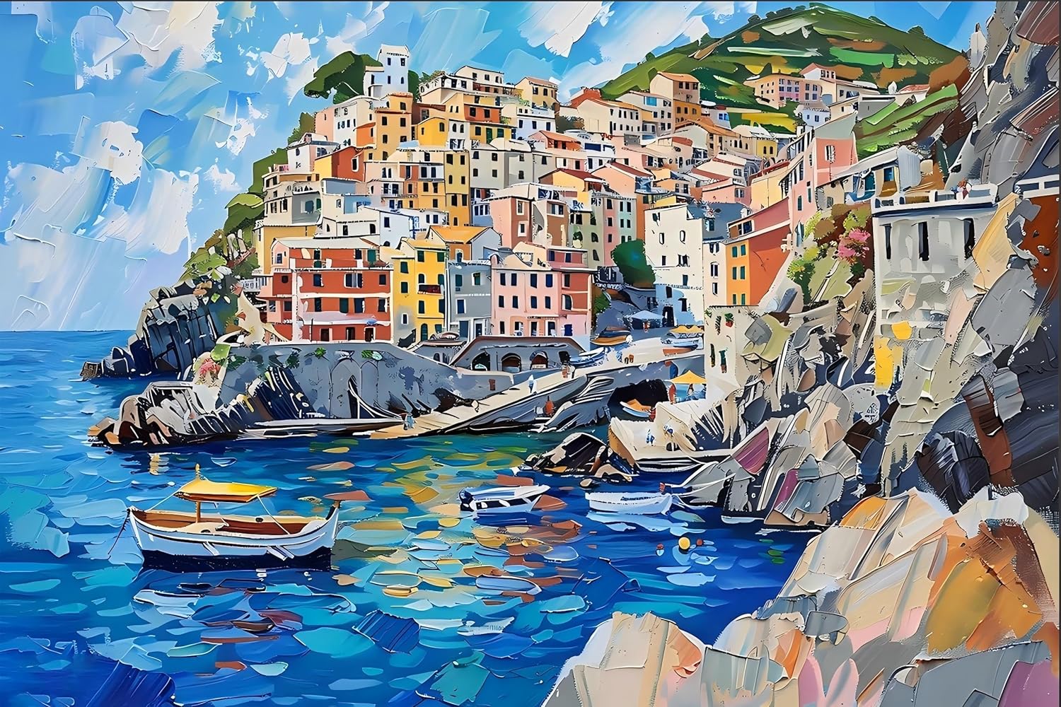 Product image of Wooden Jigsaw Puzzles for Adults 1000 Piece Puzzle for Adults 1000 Pieces - Cinque Terre