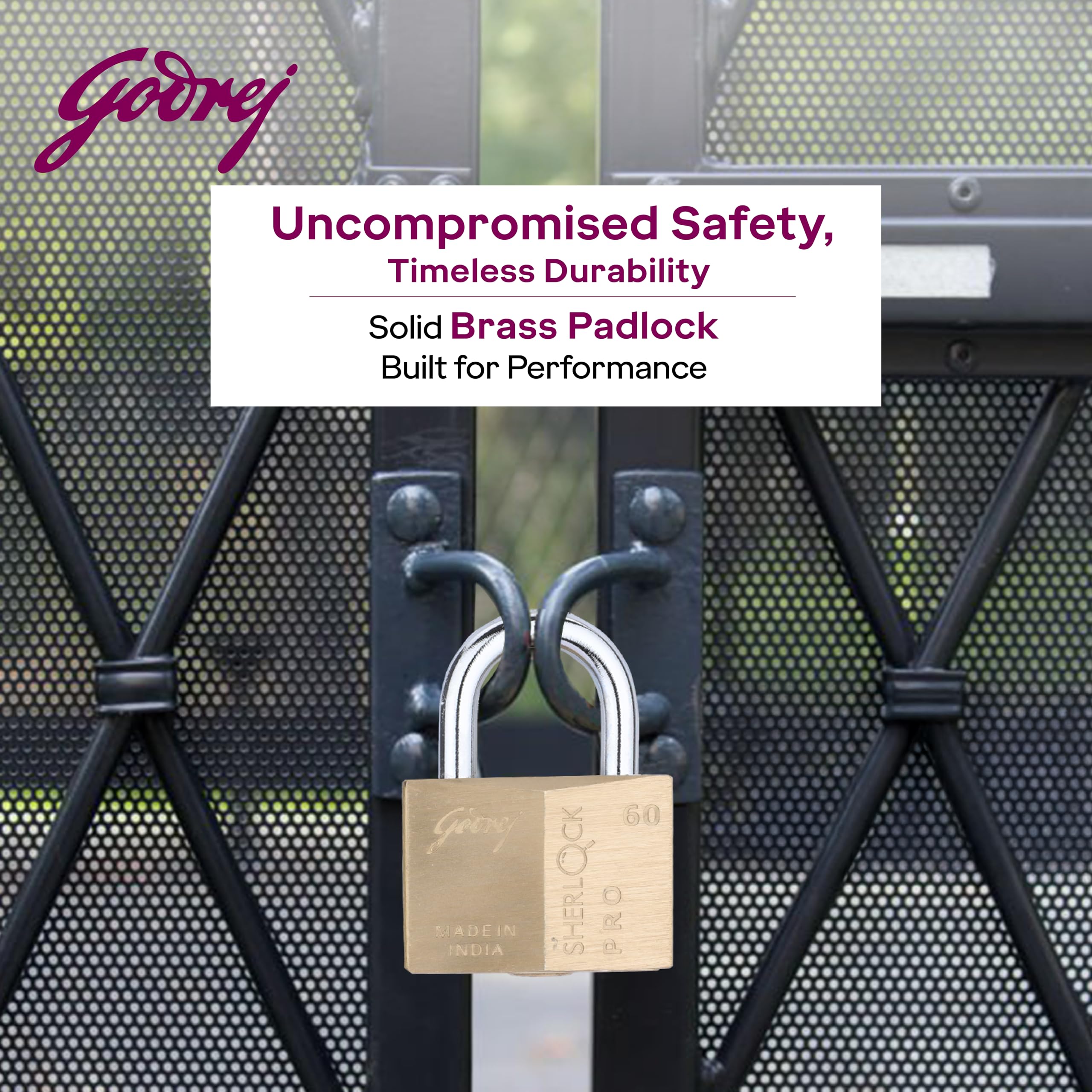 Godrej Sherlock Pro Padlock - 60mm with 4 Keys -2