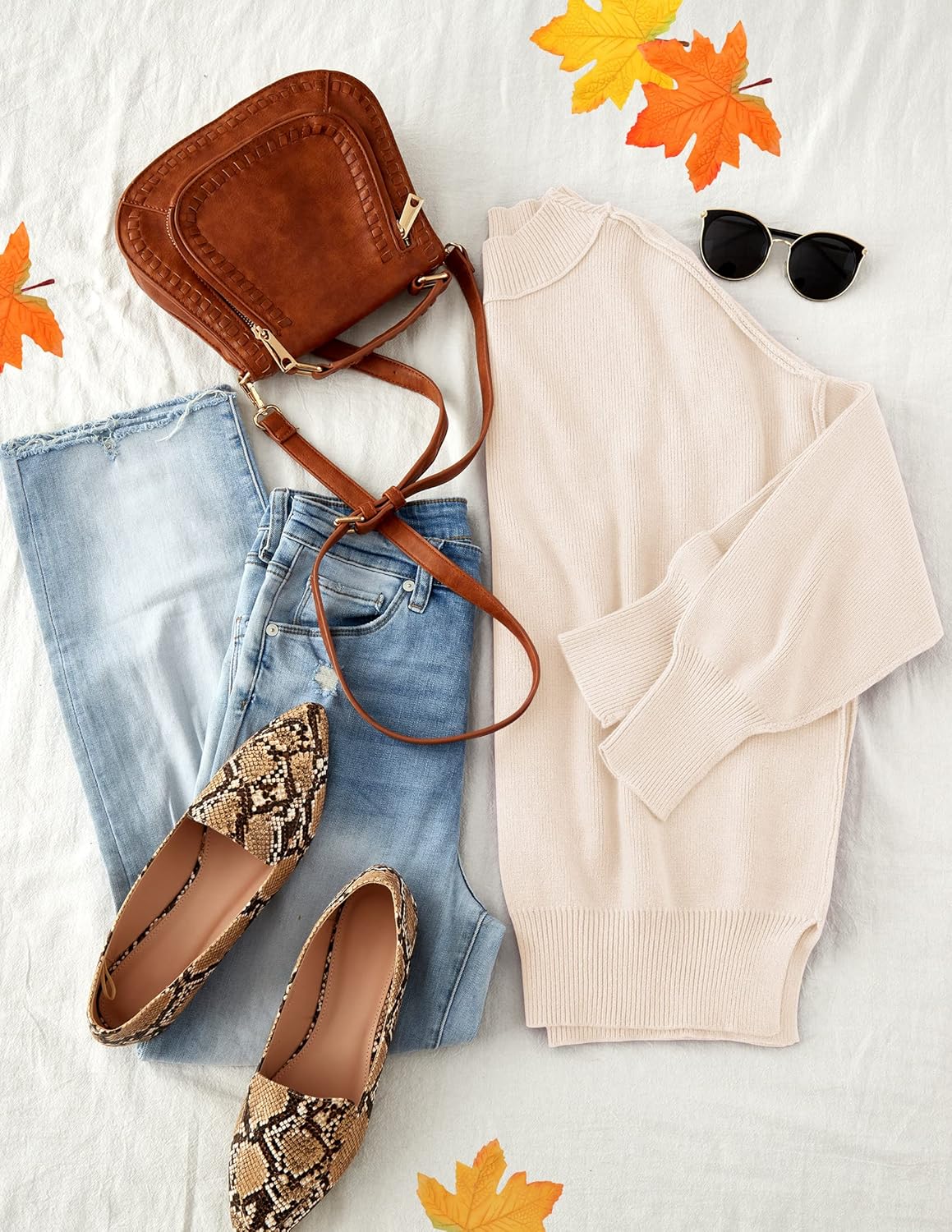 ZESICA Women's Fall 2026 Casual Long Sleeve Crew Neck Side Slit Oversized Ribbed Knit Pullover Sweater Tops - Image 7