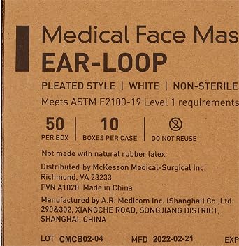 McKesson Procedure Mask Pleated 91-2103