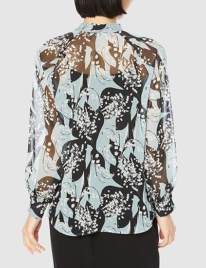 ナラカミーチェ/シフォンリリープリントラグランスリーブブラウス Amazon | [ナラ カミーチェ] シフォンリリープリントラグランスリーブ