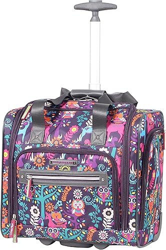 Lily Bloom Designer - Maleta de viaje de 15 pulgadas, para viajes cortos, fin de semana, negocios, equipaje ligero, maleta de 2 ruedas giratorias,