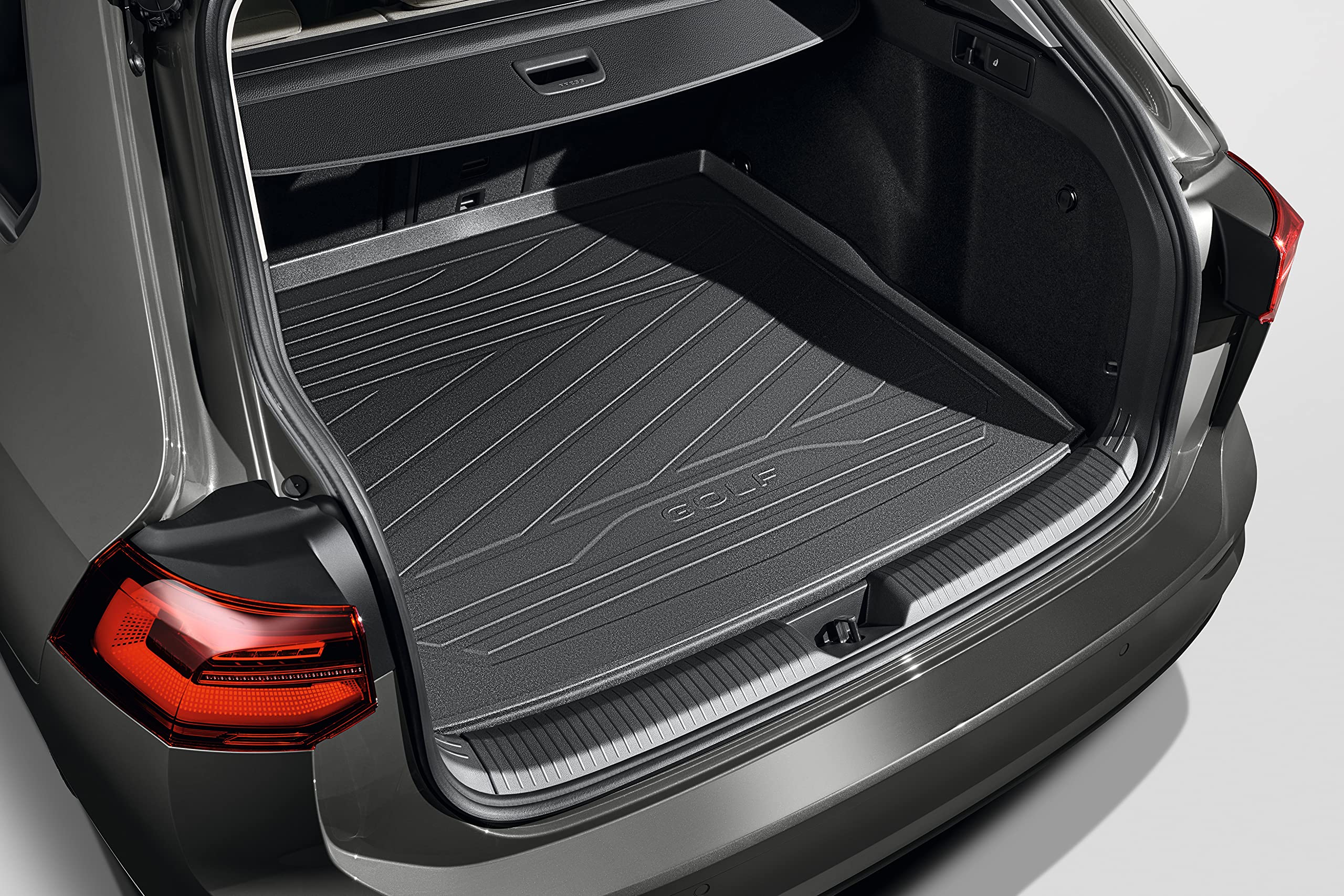 Volkswagen 5H9061160 Gepäckraumeinlage Kofferraumeinlage, nur für variablen Ladeboden (obere Position), Schwarz