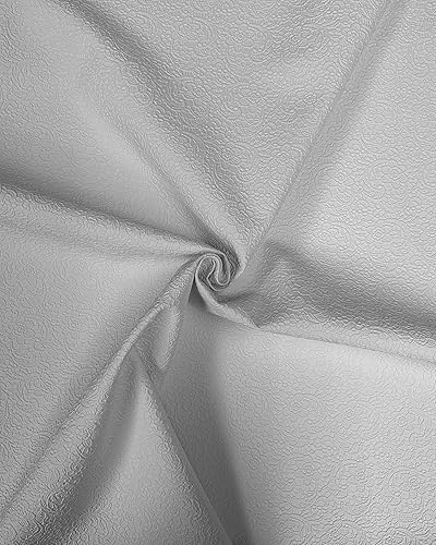 Miniatura 7 de FABRIC EMPIRE Hoja texturizada de piel sintética con estampado floral de guipur de cerámica retro en relieve, respaldo de doble cepillo, perfecto