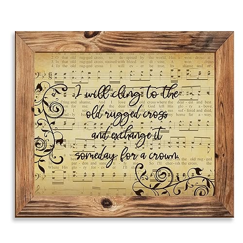 Miniatura 6 de I Will Cling to the Old Rugged Cross - Christian Praise Hymn Music Wall Decor, Classic Parchment Hymn Music Poster Wall Art, For Home Decor Church