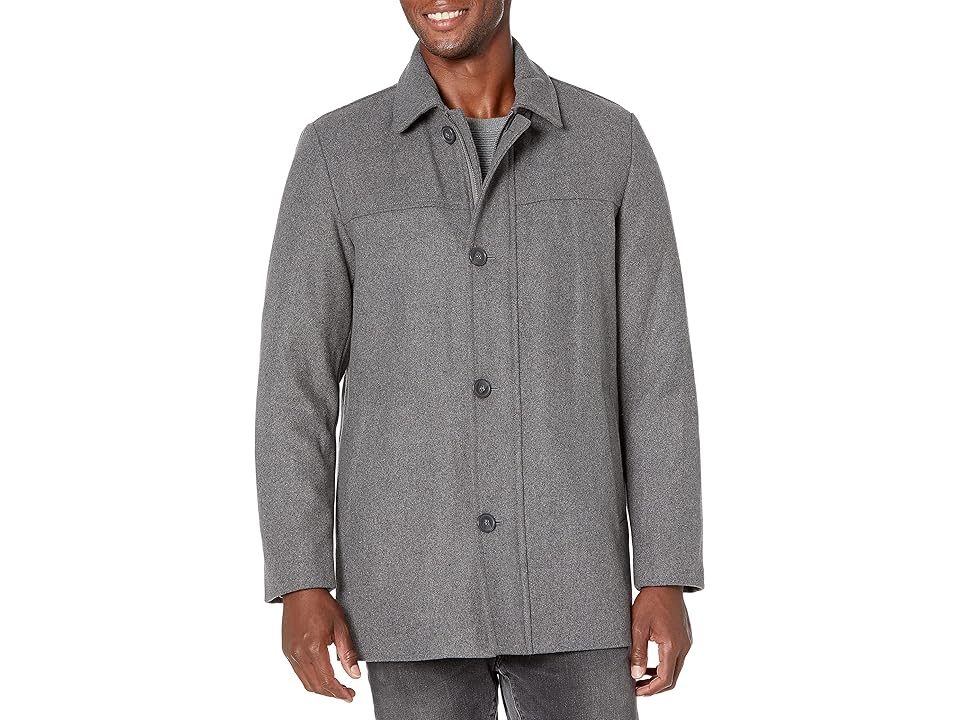 Dockers Men's Weston Wool Blend Scarf Coat (Light Grey) Men's Coat