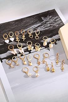 Shining Diva Fashion 12 Pairs Combo Set Latest Stylish Drop Earrings for Women and Girls (15859er)